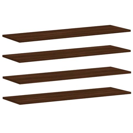 Étagères murales 4pcs chêne marron 100x30x1,5cm bois ingénierie