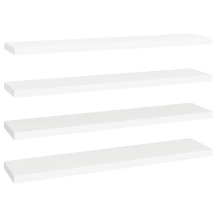 Étagères murales flottantes 4 pcs Blanc 120x23,5x3,8cm MDF