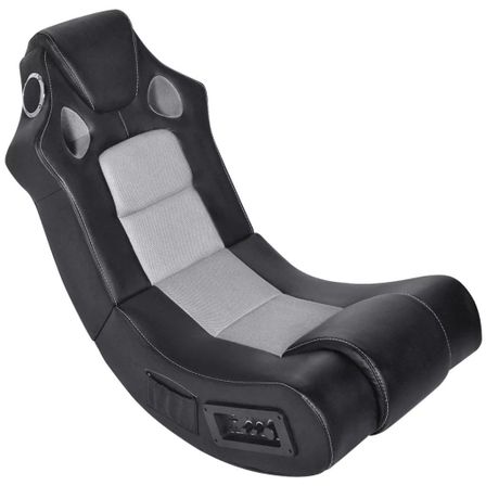 Fauteuil à bascule jeux video Gamer Sow noir et gris