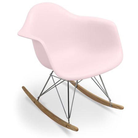 Fauteuil à bascule rose pastel Kandia