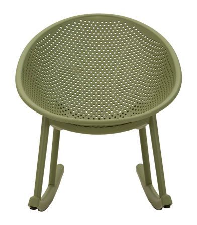 Fauteuil à bascule vert pour intérieur et extérieur Ibiza