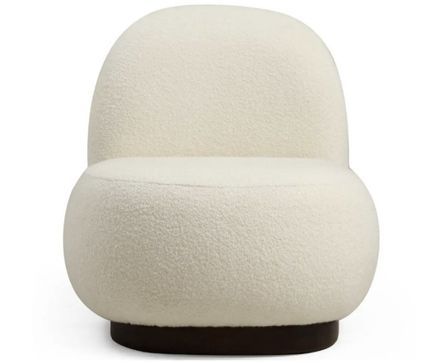 Fauteuil arrondi tissu à bouclettes Mouelow