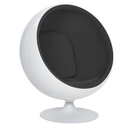 Fauteuil Ball Chair en cachemire et fibre de verre KOPA