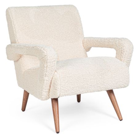 Fauteuil BERNA – Tissu effet laine