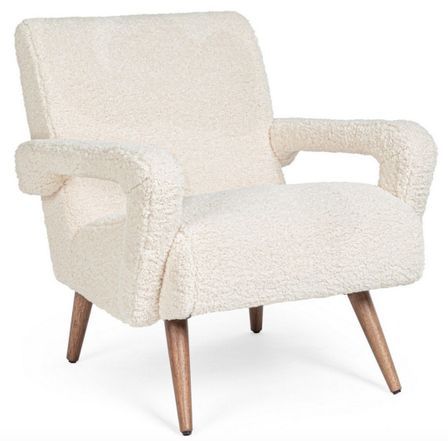 Fauteuil BERNA – Tissu effet laine