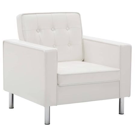 Fauteuil Blanc Similicuir 6