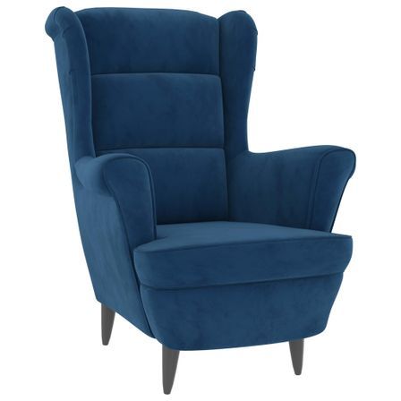Fauteuil Bleu Velours 3