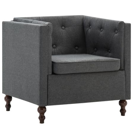 Fauteuil cabriolet Gris foncé Tissu