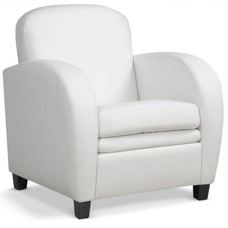 Fauteuil Club Blanc Mido