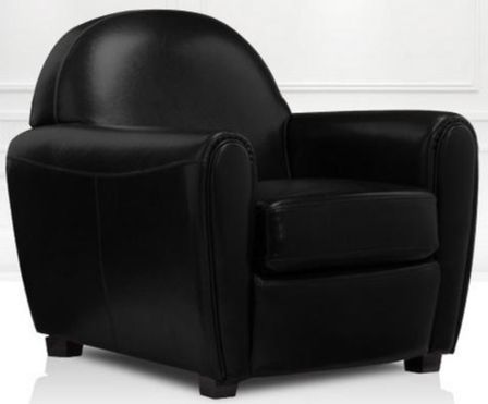 Fauteuil Club Noir