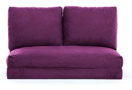 Fauteuil convertible multipositions velours TALYA - 1 ou 2 places