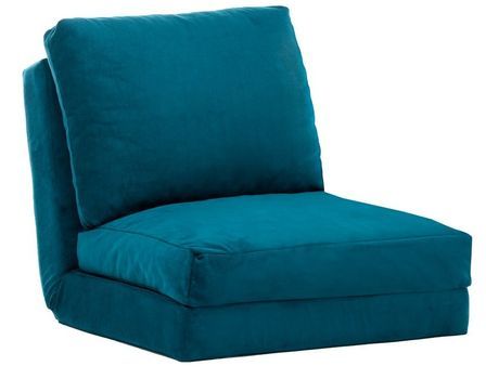 Fauteuil convertible multipositions velours Talya