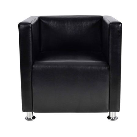 Fauteuil cube Noir Similicuir