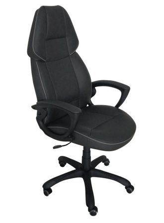 Fauteuil de bureau à roulettes simili cuir noir Monti