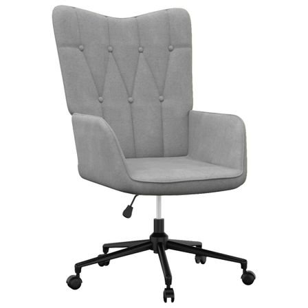 Fauteuil de bureau Gris clair Tissu