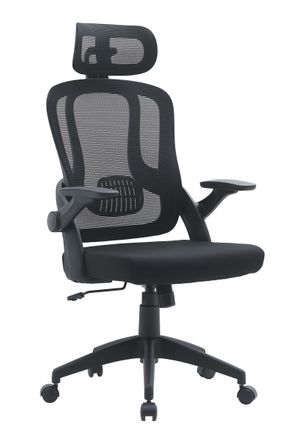 Fauteuil de bureau RIVERSIDE – Dossier filet avec appui-tête & soutien lombaire