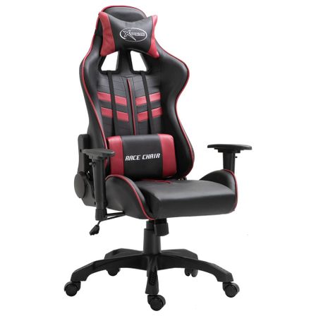 Fauteuil de jeux multimédia noir et bordeaux Gaming