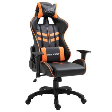 Fauteuil de jeux multimédia noir et orange Gaming