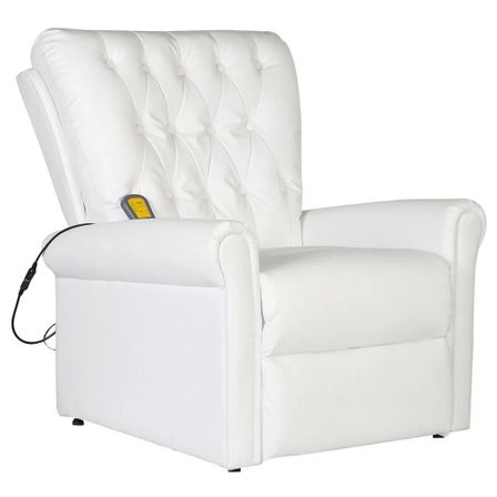 Fauteuil de massage Blanc Similicuir