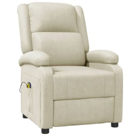 Fauteuil de massage Crème Similicuir