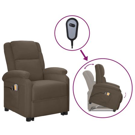Fauteuil de massage électrique Gris Similicuir