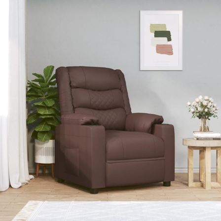 Fauteuil de massage électrique Marron Similicuir