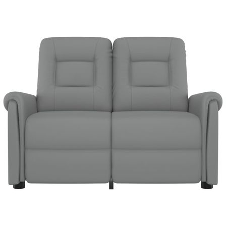 Fauteuil de massage inclinable à 2 places Gris Similicuir