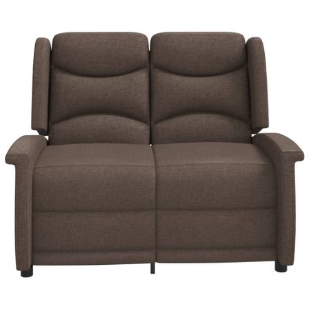Fauteuil de massage inclinable à 2 places Taupe Tissu