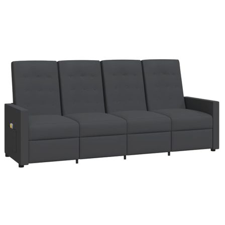 Fauteuil de massage inclinable à 4 places Gris foncé Tissu 2
