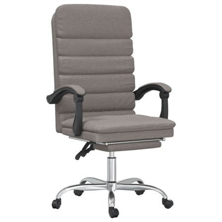 Fauteuil de massage inclinable de bureau Taupe Tissu