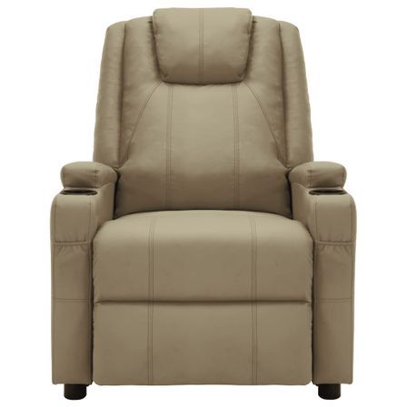 Fauteuil de massage inclinable électrique Cappuccino Similicuir Kifa