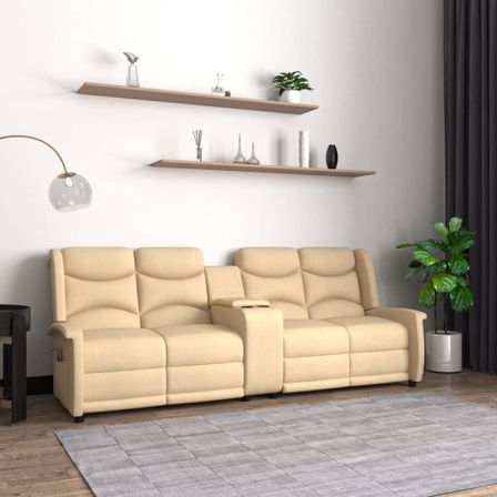 Fauteuil de massage inclinable et porte-gobelet 4 places Crème