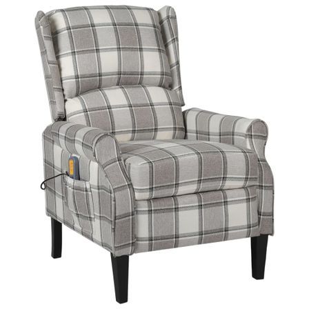 Fauteuil de massage inclinable Gris Tissu 3