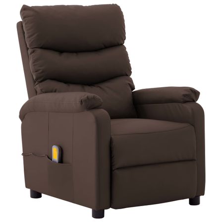 Fauteuil de massage inclinable Marron Similicuir 2