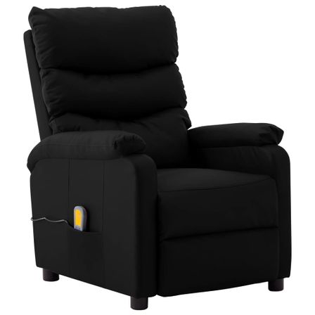 Fauteuil de massage inclinable Noir Similicuir 7
