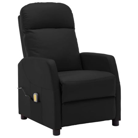 Fauteuil de massage inclinable Noir Similicuir Maestro