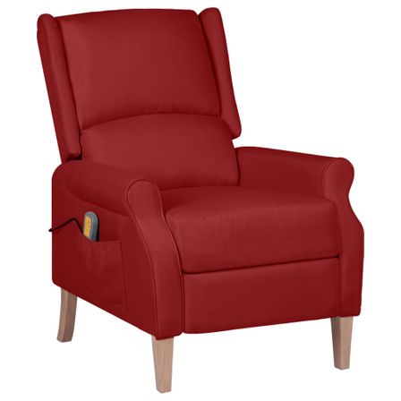 Fauteuil de massage inclinable Rouge bordeaux Tissu 13
