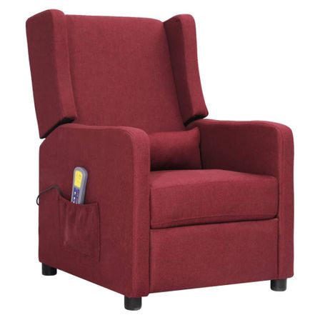 Fauteuil de massage inclinable Rouge bordeaux Tissu 5