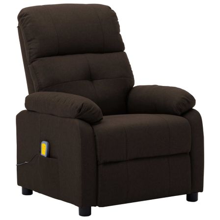 Fauteuil de massage Marron foncé Tissu