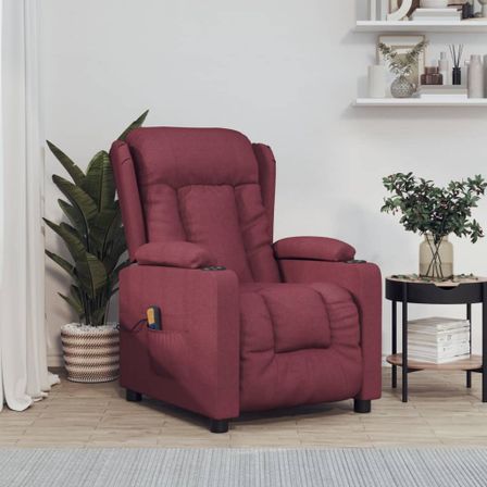 Fauteuil de massage Rouge bordeaux Tissu
