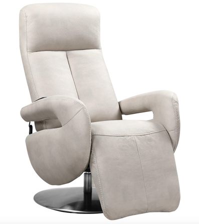 Fauteuil de relaxation électrique 2 moteurs en nubuck avec têtière réglable Balbo