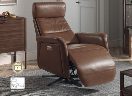 Fauteuil de relaxation électrique cuir Dyana - 3 couleurs