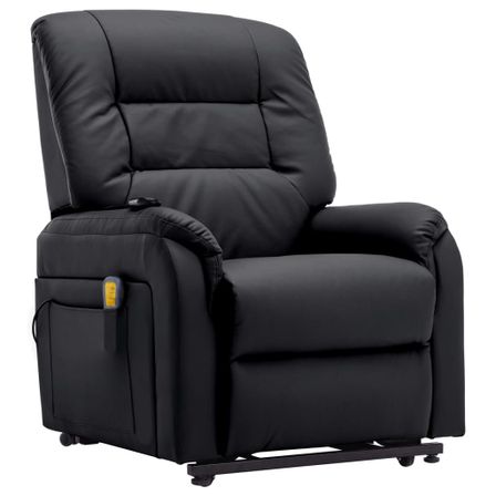 Fauteuil de relaxation électrique inclinable simili cuir noir Boluxe