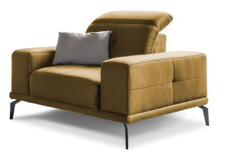 Fauteuil design en velours TORPILLE