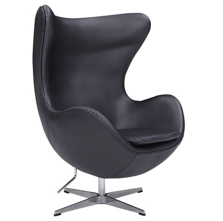 Fauteuil EGGO – Cuir fleur italien, icône design & pivotant