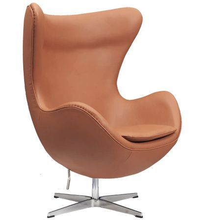 Fauteuil EGGO – Cuir fleur italien, icône design & pivotant