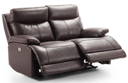 Fauteuil électrique cuir marron Ducka