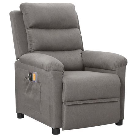 Fauteuil électrique de massage Gris clair Tissu 2 Vika