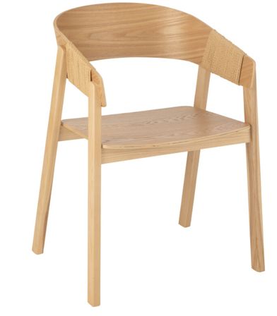 Fauteuil en bois de frêne HIVA – Sobriété naturelle et élégance contemporaine