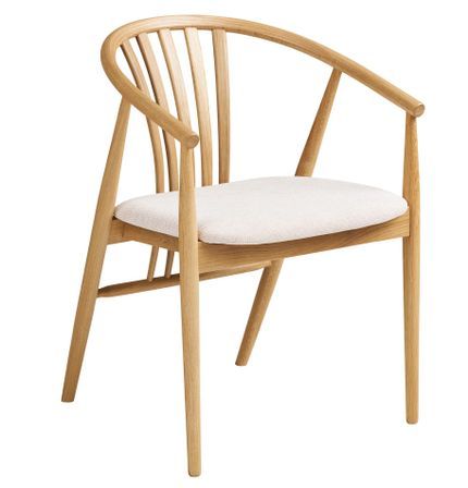 Fauteuil en bois et tissu AGUSTIN